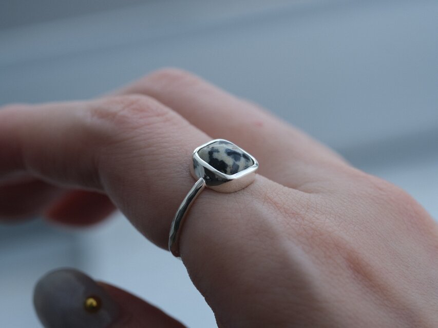 Dalmatian Jasper ring ダルメシアンジャスパー シルバーリング
