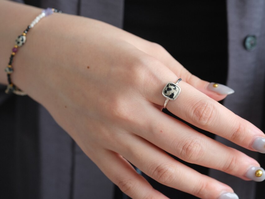 Dalmatian Jasper ring ダルメシアンジャスパー シルバーリング
