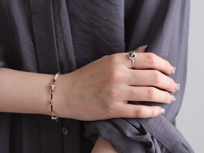 Dalmatian Jasper ring ダルメシアンジャスパー シルバーリング