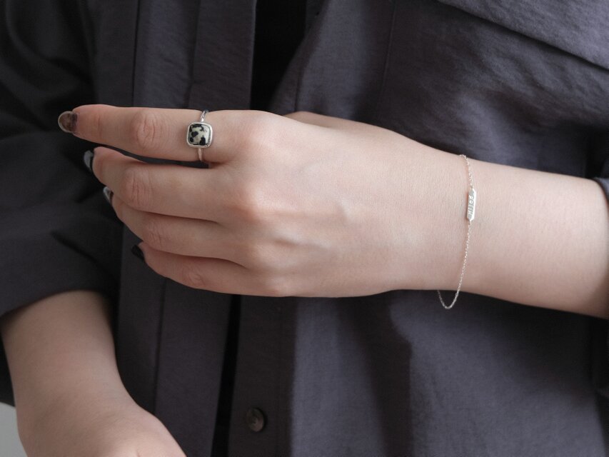Dalmatian Jasper ring ダルメシアンジャスパー シルバーリング