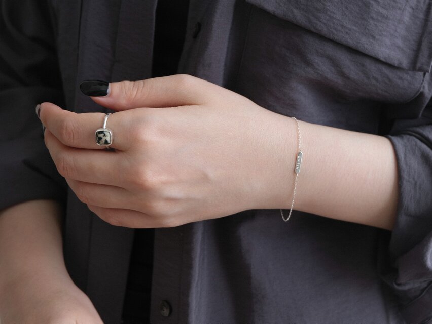 Dalmatian Jasper ring ダルメシアンジャスパー シルバーリング Dalmatian Jasper ring ダルメシアンジャスパー シルバーリング