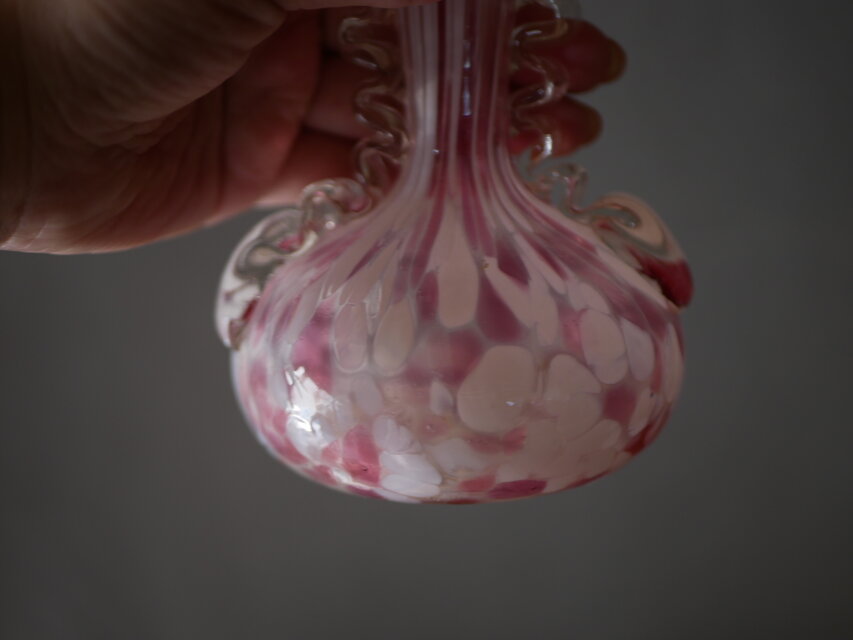 クリシー オパリン フラワーベース 花器 花瓶 ヴィンテージ