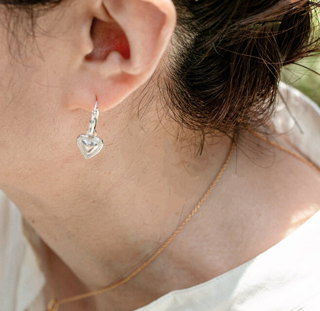 Classic heart hoop pierce❤︎ハートフープピアス《送料無料》/両耳用