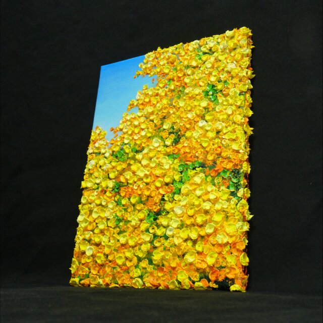 貝の花　油絵　F4(242×333mm) 原画「青い空とミモザ」油絵 F4号（ホルベイン使用） | iichi 日々の
