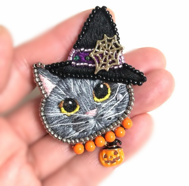 ブリティッシュショートヘアー】ブローチ ハロウィン 2way仕様(バッグ