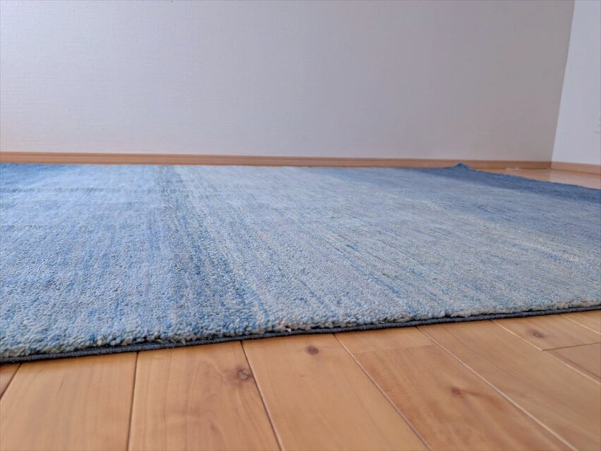 天然ラグ ガゼニラハット COLOR Ver ラグ 251x197cm Blueの