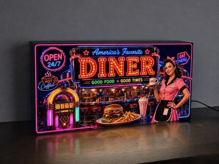 オーダー無料】アメリカンダイナー ハンバーガー ピンナップガール