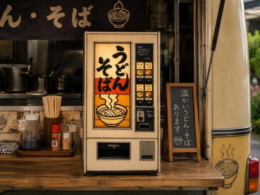 オーダー無料】うどん そば 自動販売機 食堂 レストラン 屋台 昭和