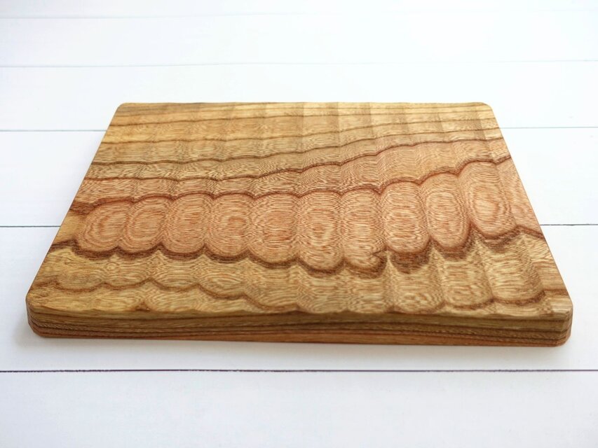 綺麗な杢目 欅の我谷盆」 木製トレイ 小物置き アクセサリートレイ