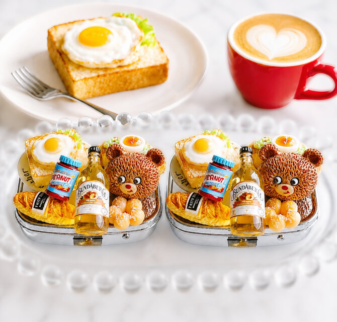 目玉焼きトーストとパンのピルケース ミニチュア | iichi 日々の暮らし