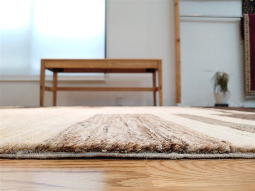 夏は涼しく冬は暖かいオーガニックラグ ガゼニラハット 196x144㎝ 無