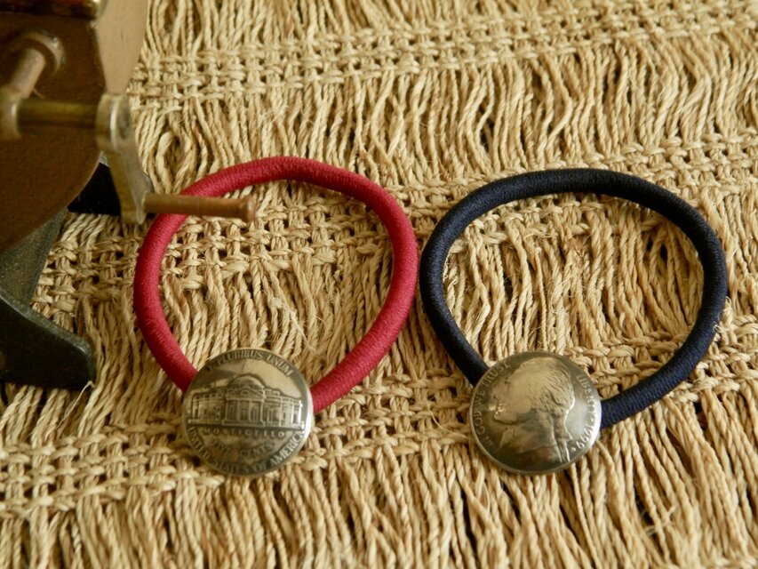 H43 USA Coin Hair Elastic×2set | iichi 日々の暮らしを心地よくする