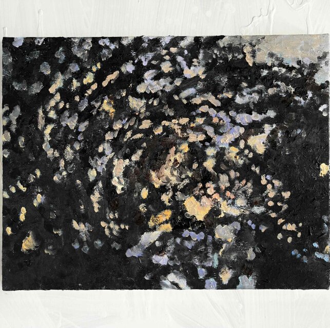 絵画 F6 原画・油彩 「朝の木漏れ日 20260818」 絵画・ F6（32×41cm ）アート