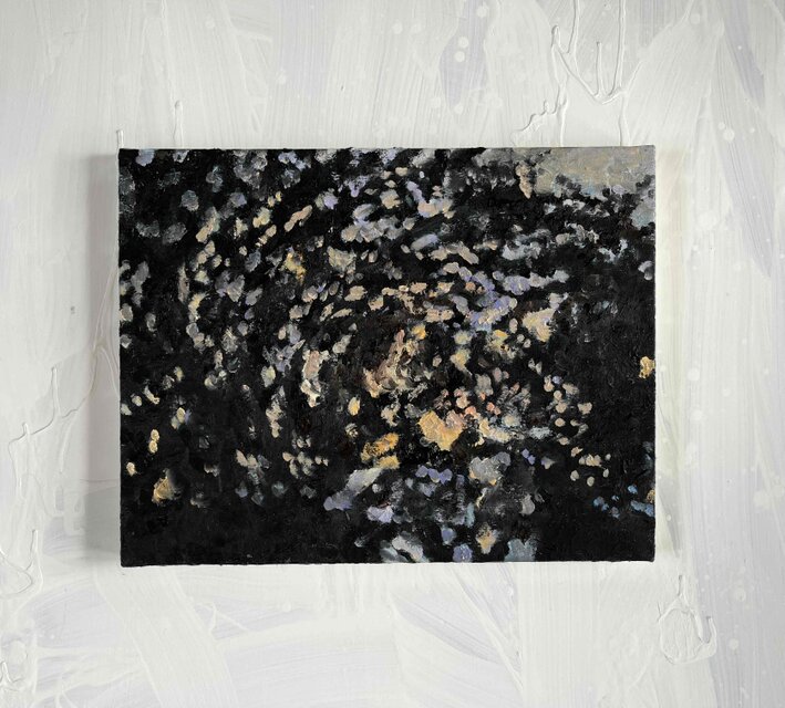 原画・油彩 「朝の木漏れ日 20260818」 絵画・ F6（32×41cm ）アート