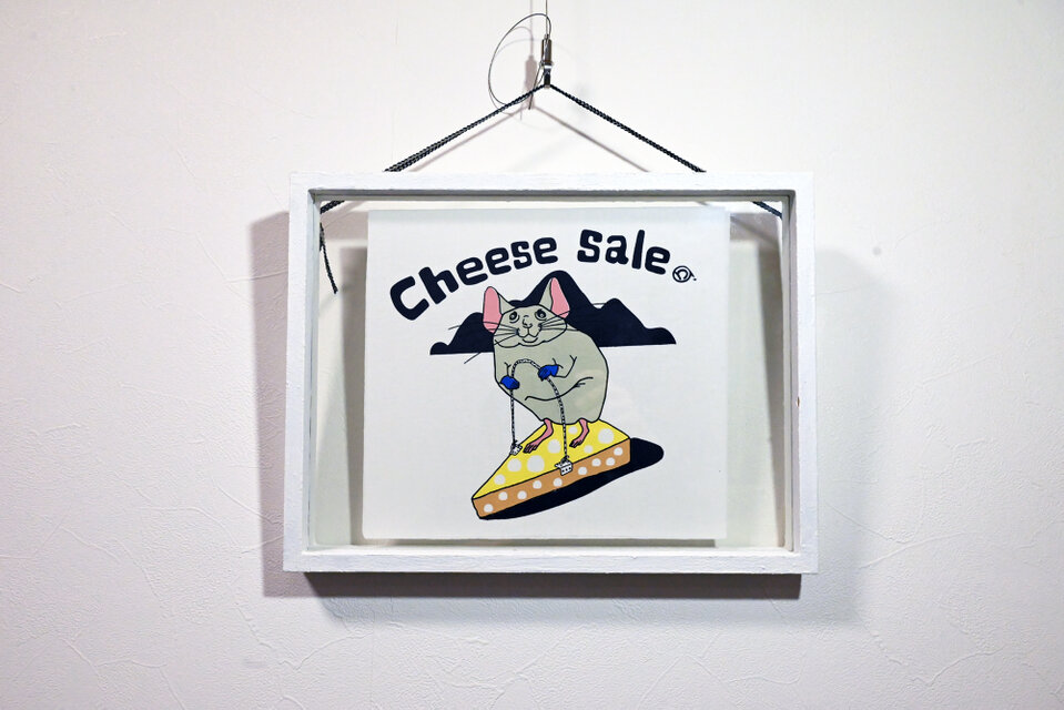 シルクスクリーンプリント「CHEESE SALE」ホワイト | iichi 日々の