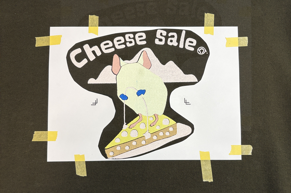 シルクスクリーンプリント「CHEESE SALE」ホワイト | iichi 日々の