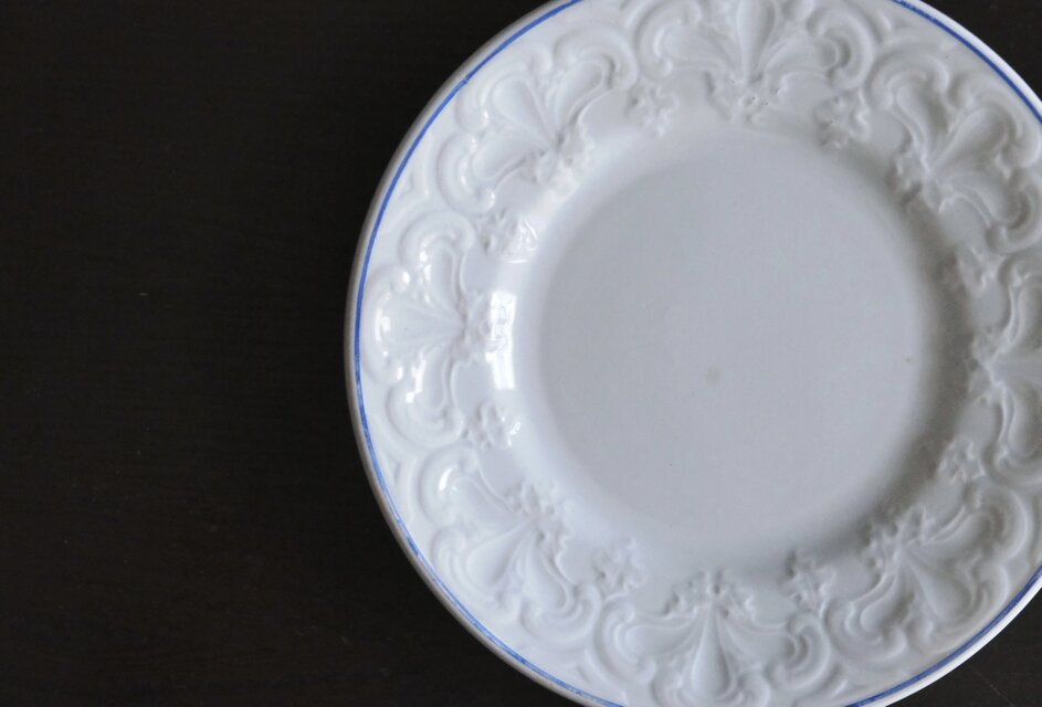 Creil & Montereau クレイユモントロー レリーフ 平皿 フランス