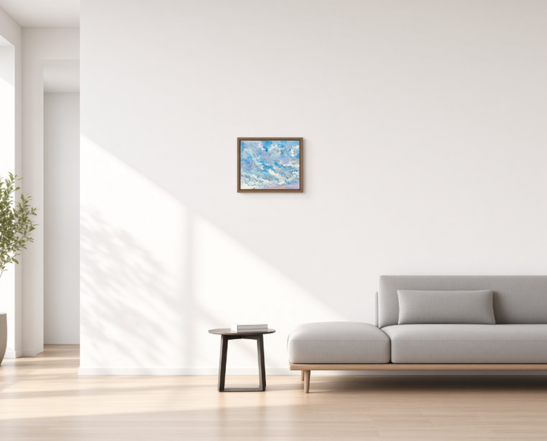 原画 油彩「 朝の空 20260820」絵画・F3（22×27㎝）アート・キャンバス