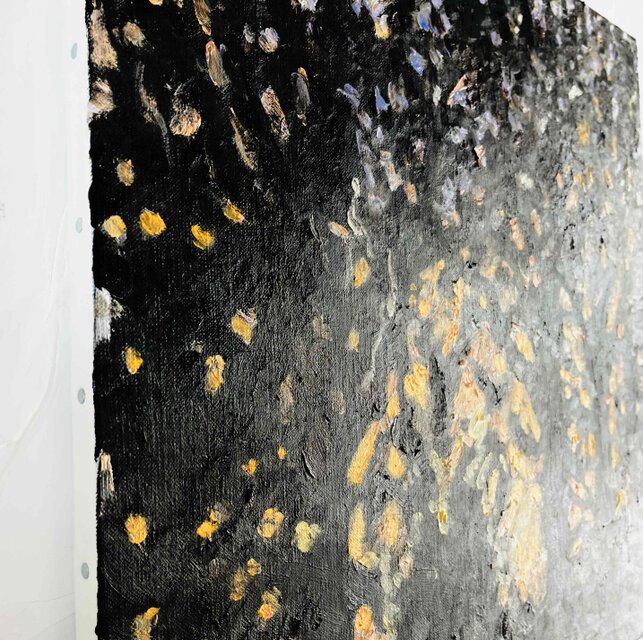 原画・油彩 「木々」 絵画・ S8（45.5㎝角 ）アート・ キャンバス