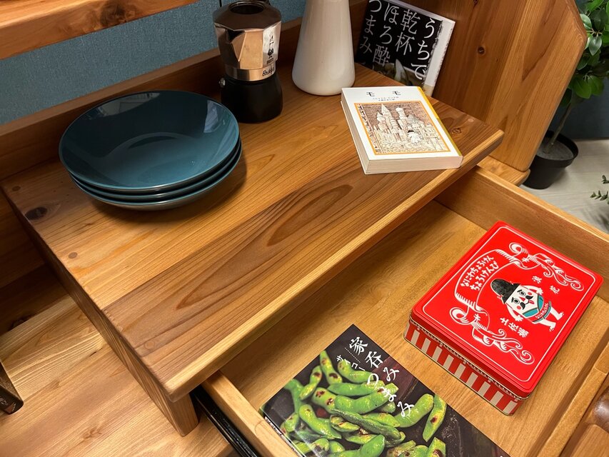 送料無料】 引出しチェスト アンティーク調 90cm 39.5cm 61cm 杉
