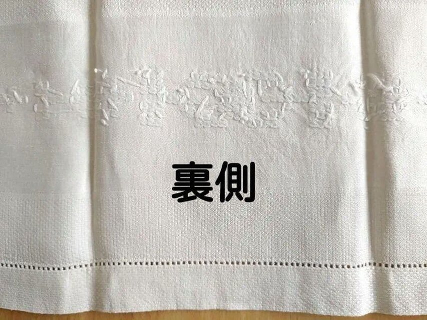 アンティーク ホワイトクロスステッチ刺繡 リネンクロス | iichi 日々
