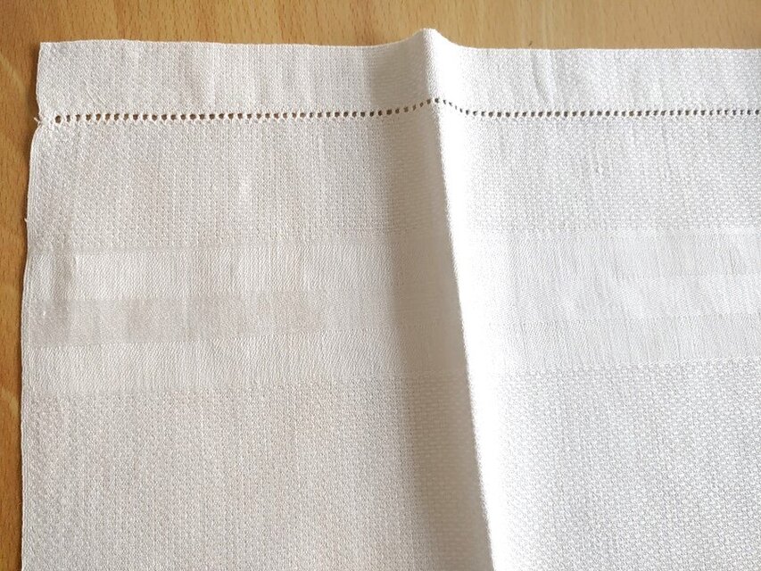 アンティーク ホワイトクロスステッチ刺繡 リネンクロス | iichi 日々