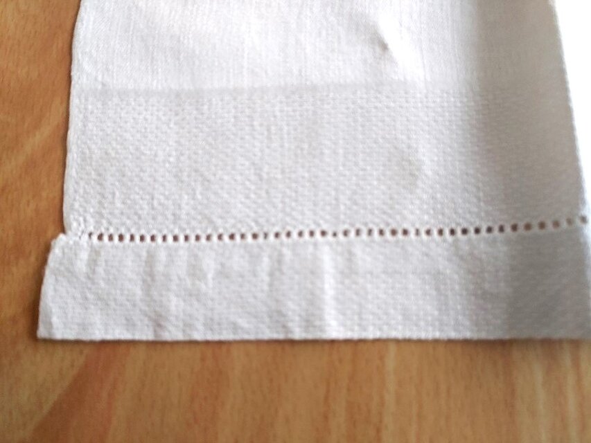 アンティーク ホワイトクロスステッチ刺繡 リネンクロス | iichi 日々