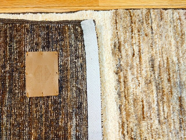 ハンドメイド 冬は暖かく夏は涼しい オールシーズン天然無染ラグ