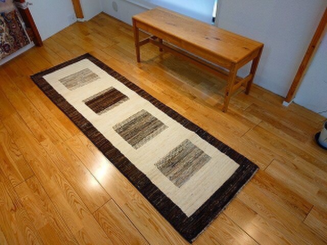 ハンドメイド 冬は暖かく夏は涼しい オールシーズン天然無染ラグ