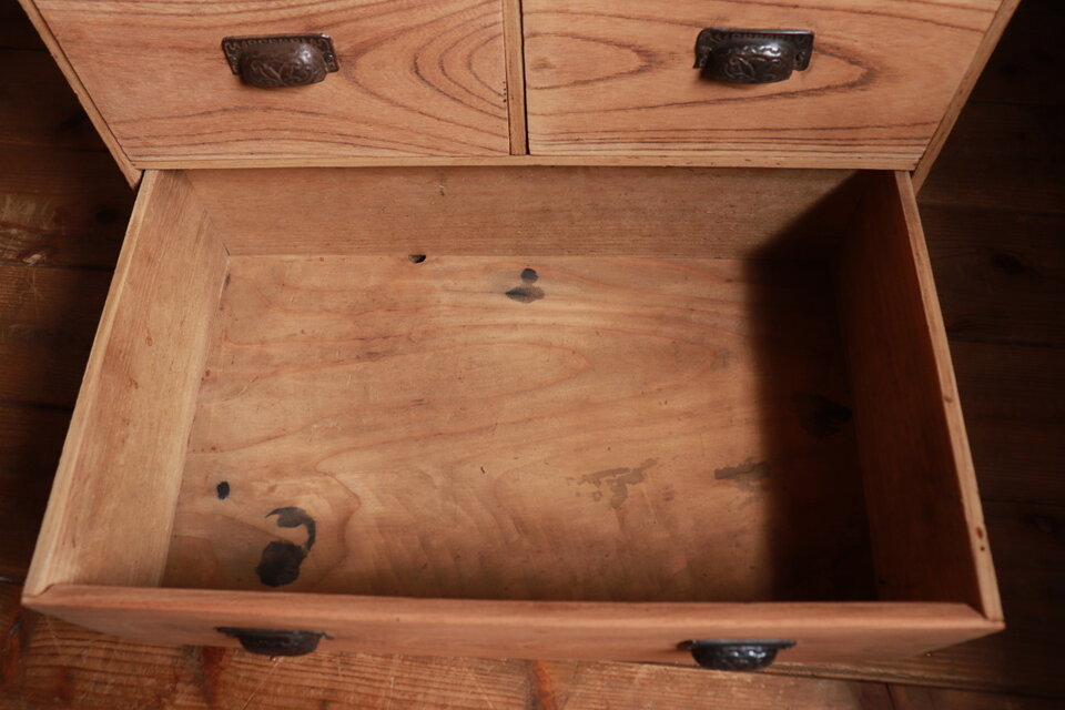 №158 木枠ガラス戸棚 食器棚 飾り棚 収納棚 什器 アンティーク家具