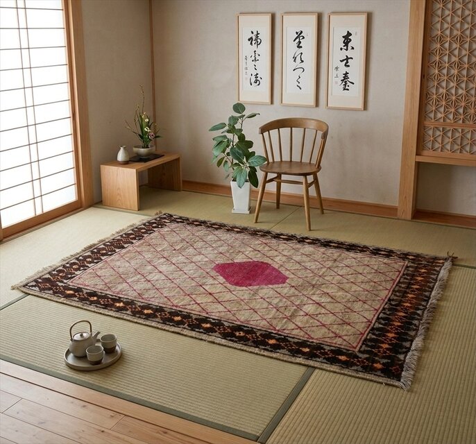 ハンドメイド ペルシャ オールドギャッベ トライバルラグ ヴィンテージ