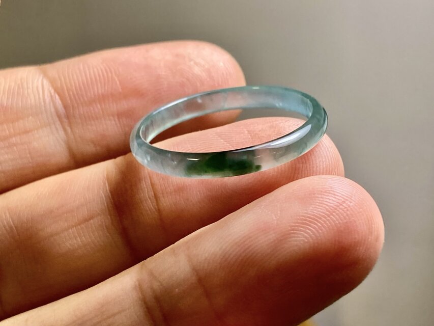 L19-06 上品 高氷種 宝石質 薄水森緑 22.0号 グアテマラ産 A貨 本翡翠