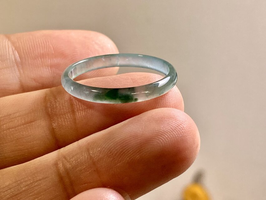 L19-06 上品 高氷種 宝石質 薄水森緑 22.0号 グアテマラ産 A貨 本翡翠
