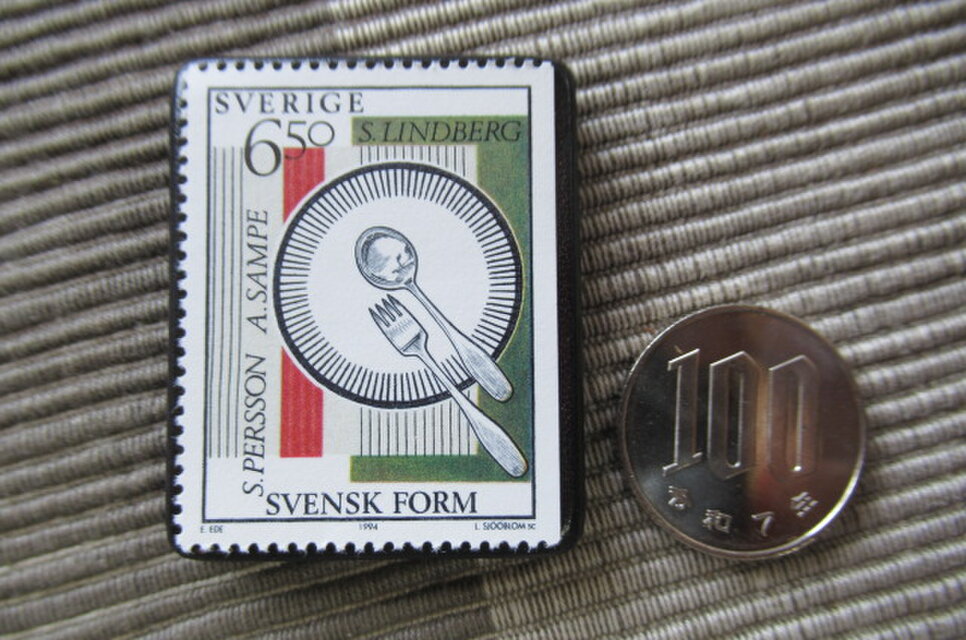 スウェーデン1994年 切手ブローチ11191 | iichi 日々の暮らしを
