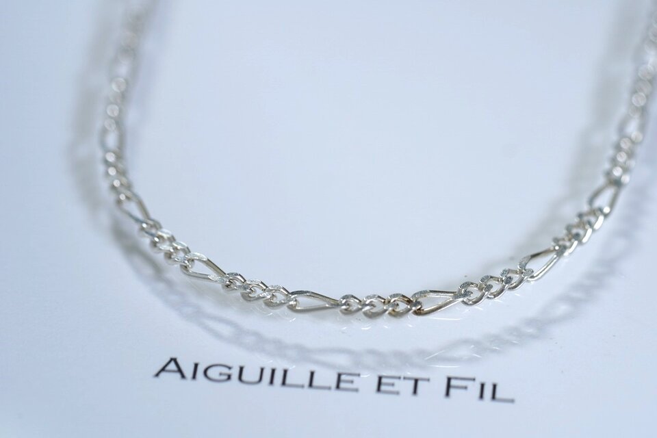 フィガロチェーン Silve925 ロングネックレス SILVER925 フィガロチェーンネックレス 60cm | iichi 日々の暮らしを