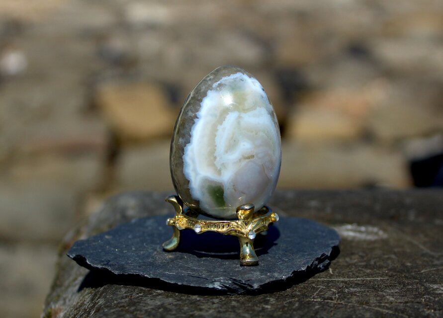 オーシャンジャスパー エッグ 48mm | iichi 日々の暮らしを心地よく