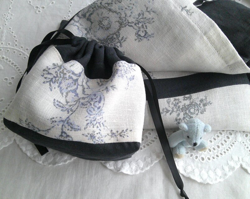 RetroFrench×linen ToteBag＆pouch | iichi 日々の暮らしを心地よく