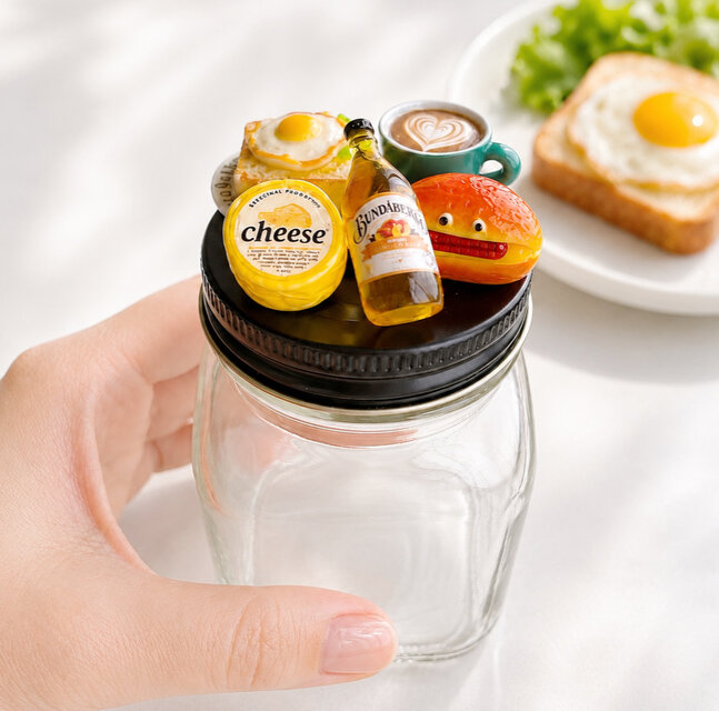 ミニチュアパンのガラス瓶 235ml | iichi 日々の暮らしを心地よくする