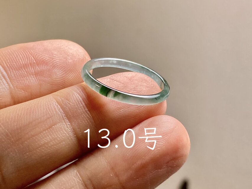 L19-20 極細 宝石質 高氷種 水緑色 13.0号 グアテマラ産 A貨 本翡翠