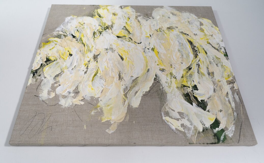 Flowers / 黄色い花をテーマにした現代アート作品 キャンバス絵画