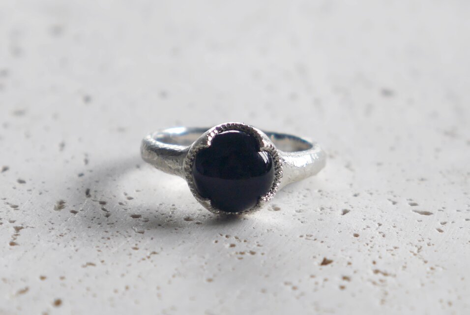一点物☆Onyx silver ring(SV) オニキス シルバー リング | iichi 日々