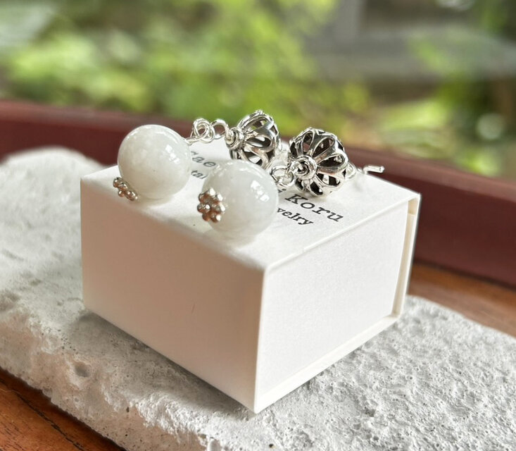 ミャンマー産天然翡翠◇シルバーピアス | iichi 日々の暮らしを