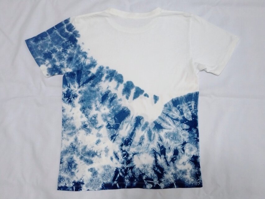 SALE＊ 藍染・Tシャツ・レディスMサイズ 爽やか絞り | iichi 日々の