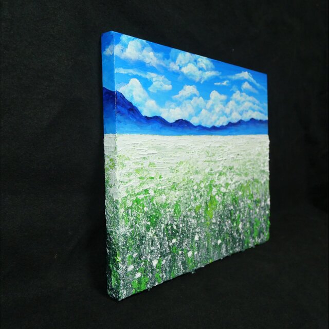 秋のインテリア】油絵 絵画【エターナル・ホワイト】癒しの風景画 原画