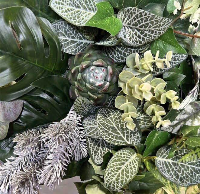 光触媒 人工観葉植物 ウォールグリーン フェイクグリーン 壁掛け5043