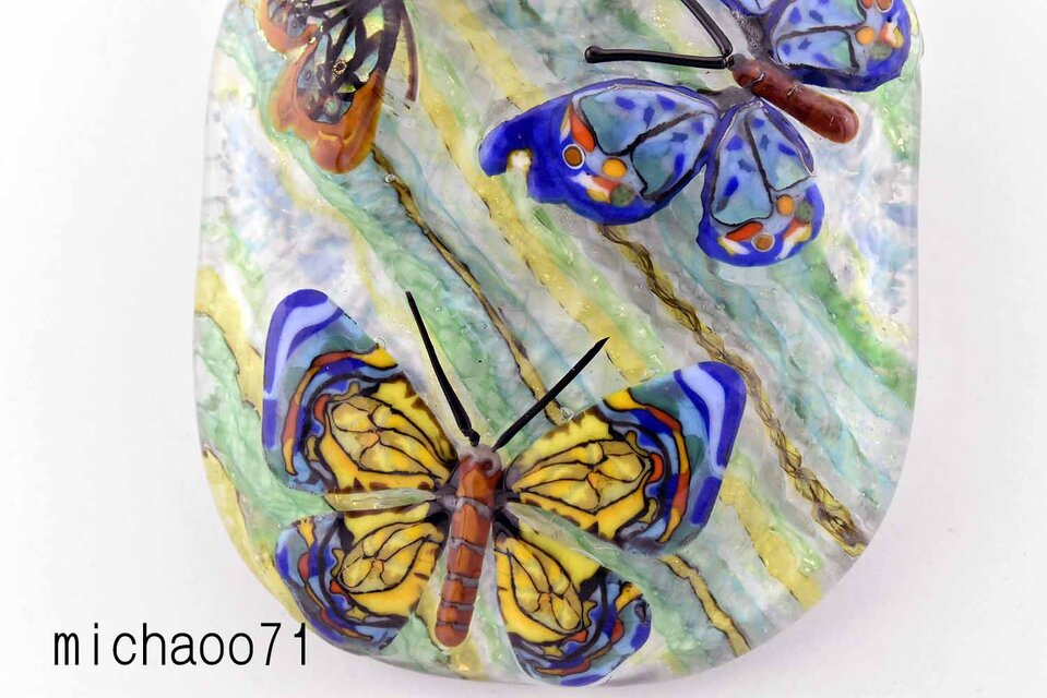 蝶のガラスペンダント｜Butterfly Glass Pendant 13570-501 作家作品