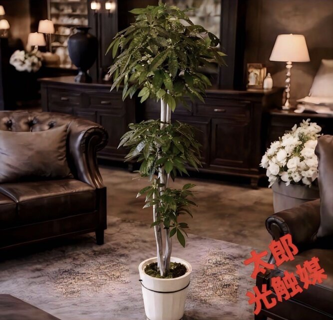 光触媒 人工観葉植物 ウォールグリーン フェイクグリーン パキラ特大