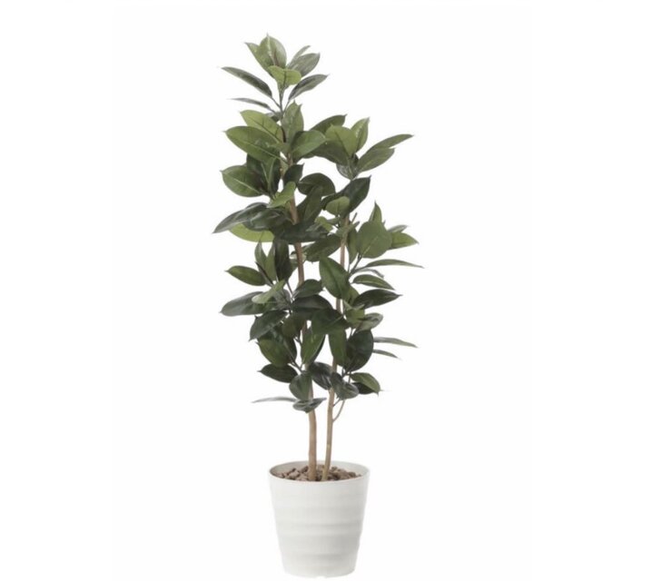 光触媒 人工観葉植物 ウォールグリーン フェイクグリーン ゴムの木1.6