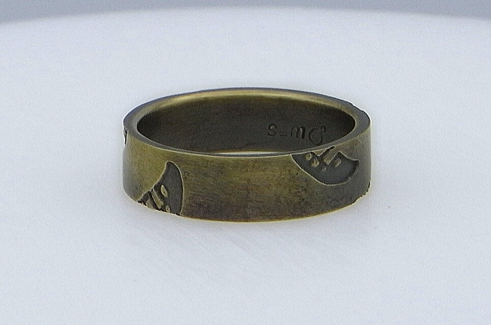 smile stamp ring_S brass | iichi 日々の暮らしを心地よくする