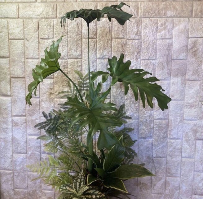 光触媒　人工観葉植物　モンステラ　フェイクグリーン　スプリットアレンジ10ne 光触媒 人工観葉植物 モンステラ フェイクグリーン スプリットアレンジ